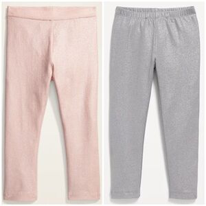 Old Navy jersey shimmer leggings bundle.